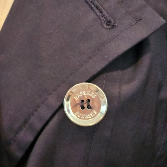 Express. Navy sailor ruffled rain /windbreaker jacket. COLOR: Navy. Size: XS - Picture 7 of 12